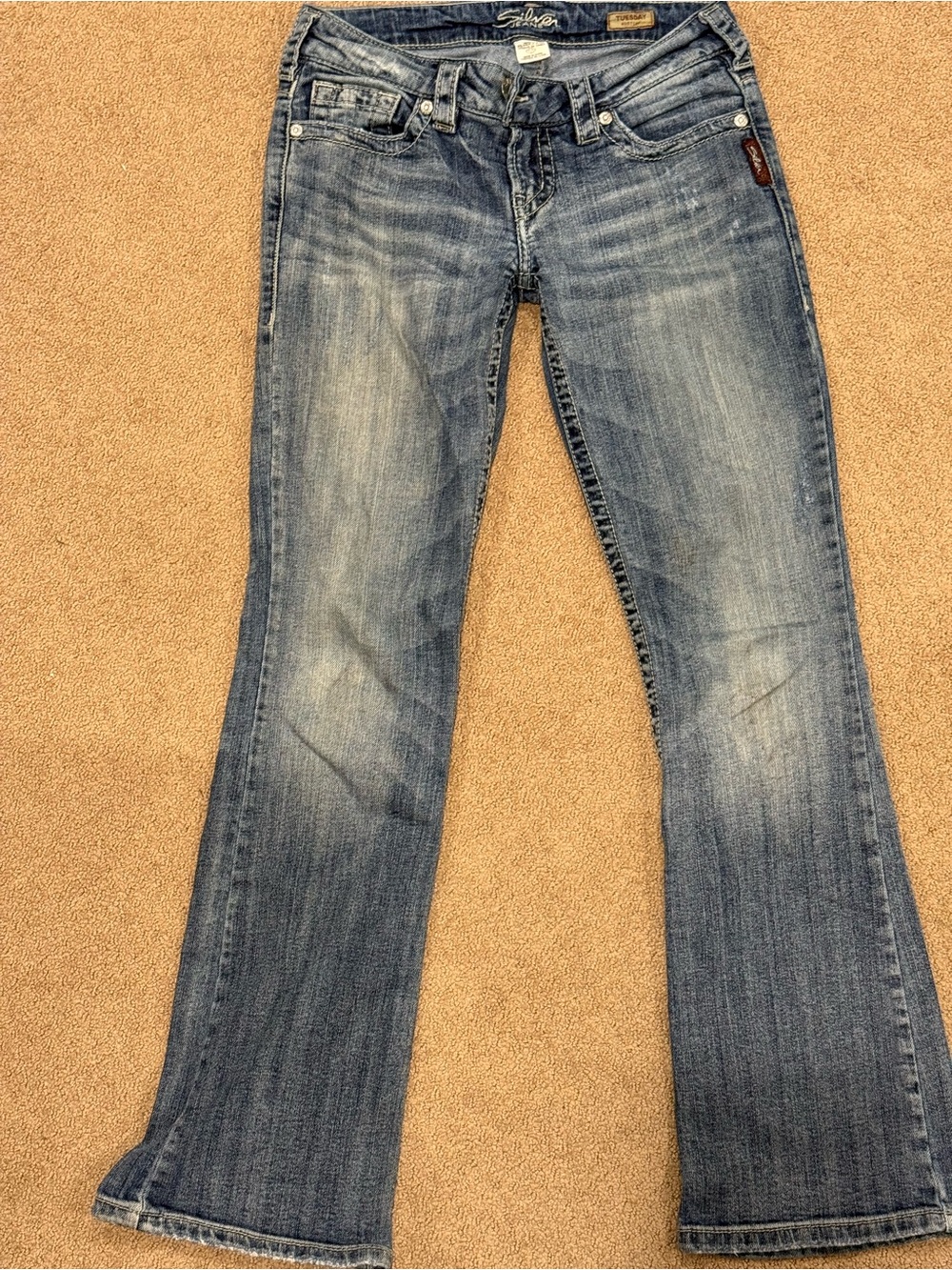 Silver Jeans Women's Flare Denim - Faded Blue Wash